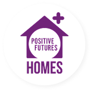 Positive Futures Homes Logo White Circle